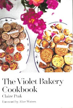 The Violet Bakery is a cake shop and café in Hackney, east London. The baking is done with whole grain flours, less refined sugars, and the natural sweetness nuanced seasonal fruits. Owner Claire Ptak  has created the most flavorful iterations of classic cakes,Over 100 recipes Ten Speed Press ISBN-13: ‎978-1607746713