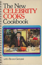 Load image into Gallery viewer, Celebrity Cooks was a Canadian cooking show Bruno Gerussi celebrities, guests perform and chatted while preparing dishes for the audience The New Celebrity Cooks Cookbook include Patrick Macnee, Pierre Berton, Jehane Benoit, Julia Child, Bob Crane, David Letterman, Nanette Fabray, Margaret Trudeau and Robert Urich. 