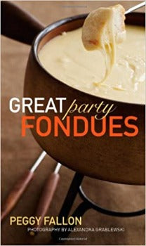 Great Party Fondues, a guide to everything you need to know about preparing and serving great-tasting fondue. Whether they prefer cheese, savoury, or dessert fondues, your guests will devour traditional favourites like Classic Swiss Fondue, international dishes like Rumaki, and innovative new recipes like Chipotle Sweet Potato Fondue. Twenty-eight stylish colour photographs show will inspire you. Expert advice on fondue pots, ingredients, safety, and even etiquette is included. 