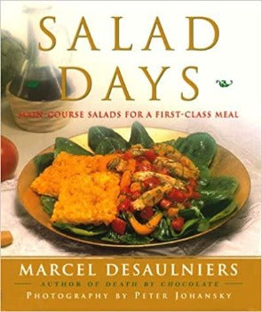  Marcel Desaulniers Salad Days includes 30 master salad recipes, grouped under Greens, Beans, Grains, and Fruits, with two variations for each; the basic recipes are vegetarian, the variations add meat, fish, or poultry. ISBN-13: 978-0684822617 