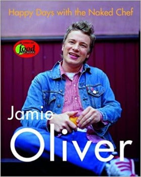  Happy Days with the Naked Chef is filled with salads, pastas, meat, fish, breads, and desserts for all occasions. In 'Comfort Grub' Jamie gives you his contemporary twists on old favourites,  is all about involving your kids in your cooking, like having them squash fresh tomatoes 