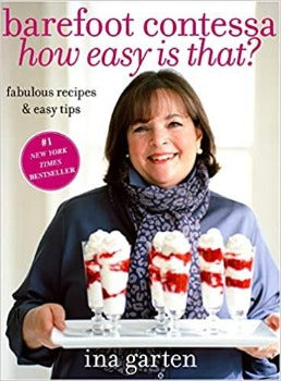 Barefoot Contessa How Easy Is That? Ina proves that it doesn’t take complicated techniques, special equipment, or hard to find ingredients to make wonderful dishes for your family and friends. With 225 color photographs it is the perfect kitchen companion for busy home cooks. Think Pink Grapefruit Margaritas served with Smoked Salmon Deviled Eggs—two classics with a twist. For lunch, Ina makes everyone’s favorite Ultimate Grilled Cheese sandwich and Snap Peas with Pancetta. 