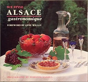 Strasbourg, with its patisseries and chocolate shops,  wine-growing Haut-Rhin, t Vosges mountains, and the pastures of the Rhine. Alsace Gastronomique takes us on a journey through vineyards, tiny villages, and bustling market towns, and offers us a selection of delicious regional recipes