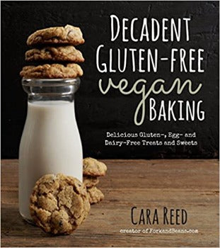  Cara Reed, the creator of ForkandBeans.com, is sharing over 100  gluten-free, vegan recipes. By using natural substitutions such as almond milk, soy butter, coconut oil and nut-based cream recipes include Churros with Chocolate Dipping Sauce, Pumpkin Cupcakes, German Chocolate Cake and Sweet Almond Braided Bread. 