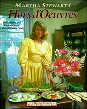 Martha Stewart's Hors d 'Oeuvres is one of Martha Stewart's first cookbooks. Published in 1984, it contains over 150 delicious, easy and elegant recipes for fabulous finger food, organized into 13 creative menus. Hardcover: 165 pages Clarkson N. Potter 1st edition (January 1, 1984)