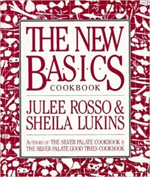 The New Basics Cookbook is reference for all home cooks. Features  light, fresh, vibrantly flavoured style of American cooking that incorporates Over 30 chapters include recipes for Pasta, Pizza, Risotto, Soups, Salads, Vegetables, Chicken, Paella Grains, Beef, Lamb, Pork, Game, and Cheese. Not to mention 150 Desserts