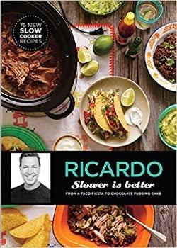 Ricardo cookbook making everyday life in the kitchen even easier and demonstrating of the versatility of the slow cooker. Here are recipes for weekday meals and Saturday night entertaining. In Slower is Better there is a chapter dedicated to festive dinners, with offerings such as a Mexican fiesta of Pulled Beef Tacos, slow-cooked Pork with Coriander, and Fried Beans; or an Indian feast of Butter Chicken and Cardamom Rice.  