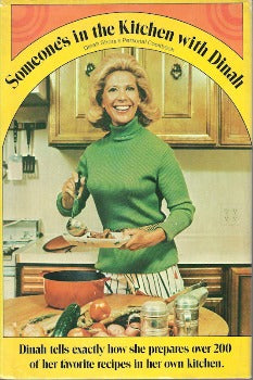 Dinah Shore was an American singer, actress, and television personality. She was most popular during the Big Band era of the 1940s and 1950s. She was a popular talk television show host from the late 1960s and early 1970s. Someone's in the Kitchen with Dinah, she prepares over 200 from her collection of personal recipes that she collected from family members, friends and favorite restaurants.