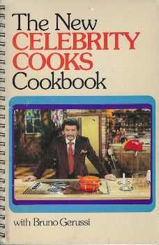 Celebrity Cooks was a Canadian cooking show Bruno Gerussi celebrities, guests perform and chatted while preparing dishes for the audience The New Celebrity Cooks Cookbook include Patrick Macnee, Pierre Berton, Jehane Benoit, Julia Child, Bob Crane, David Letterman, Nanette Fabray, Margaret Trudeau and Robert Urich. 