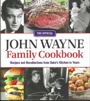 The Official John Wayne Family Cookbook features more than 200 recipes that are sure to appeal to any John Wayne fan. Each recipe pairs hearty down-home recipes with sidebars, facts and stunning photos from Duke's amazing film career and joyous family life.Pilar's Soufflé, which Duke's wife often made for him 