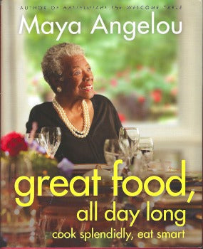 Beloved author Maya Angelou returns to the kitchen with her second cookbook, Great Food, All Day Long filled with time-tested recipes and intimate, autobiographical sketches of how they came to be. Inspired by Angelou’s own dramatic weight loss, the focus here is on good food, well-made and eaten in moderation. 