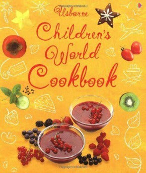 Usborne Children's World Cookbook This cookbook features simple step-by-step instructions with clear illustrations for over 40 recipes from over 25 different countries. Recipes include New York Cheesecake Salad Nicoise from France, Chicken in Coconut Sauce from Thailand Moussaka 